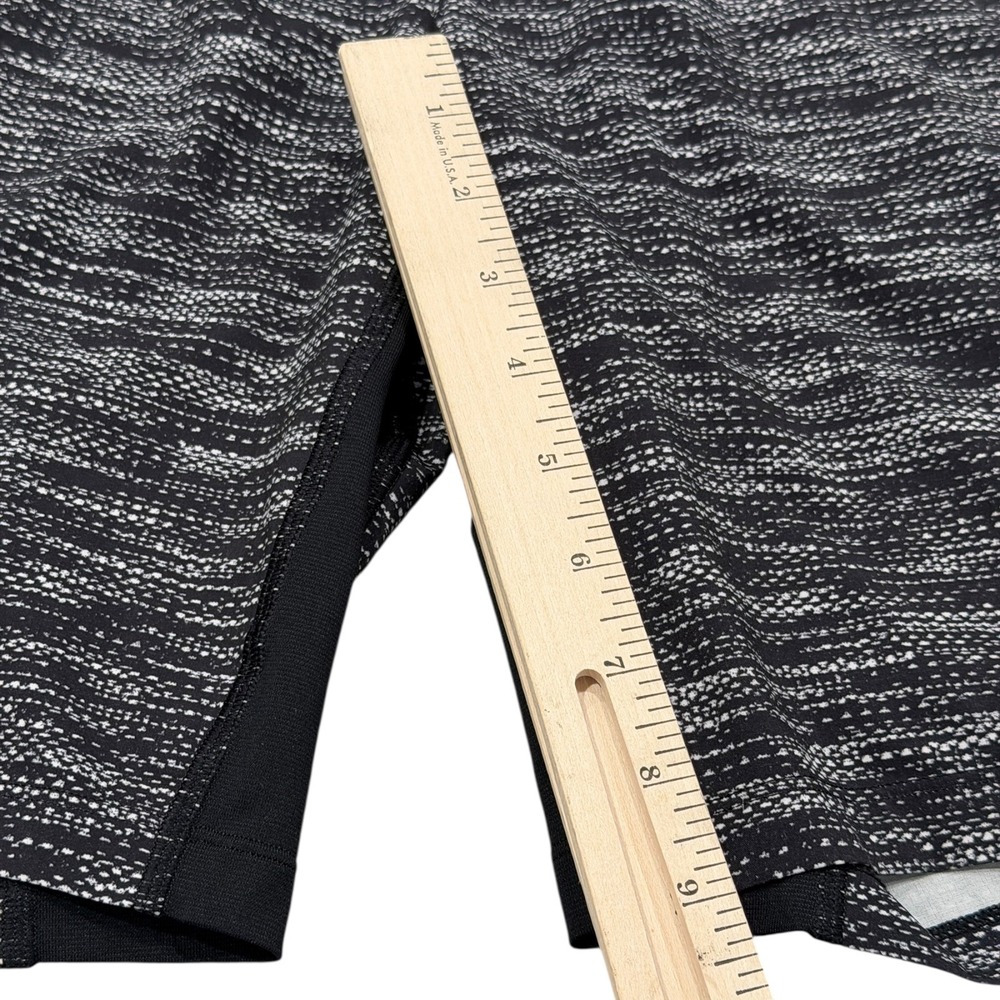 Lululemon Mens Space Dye Athletic Shorts Black White Medium 9 Inch Inseam - Picture 3 of 8